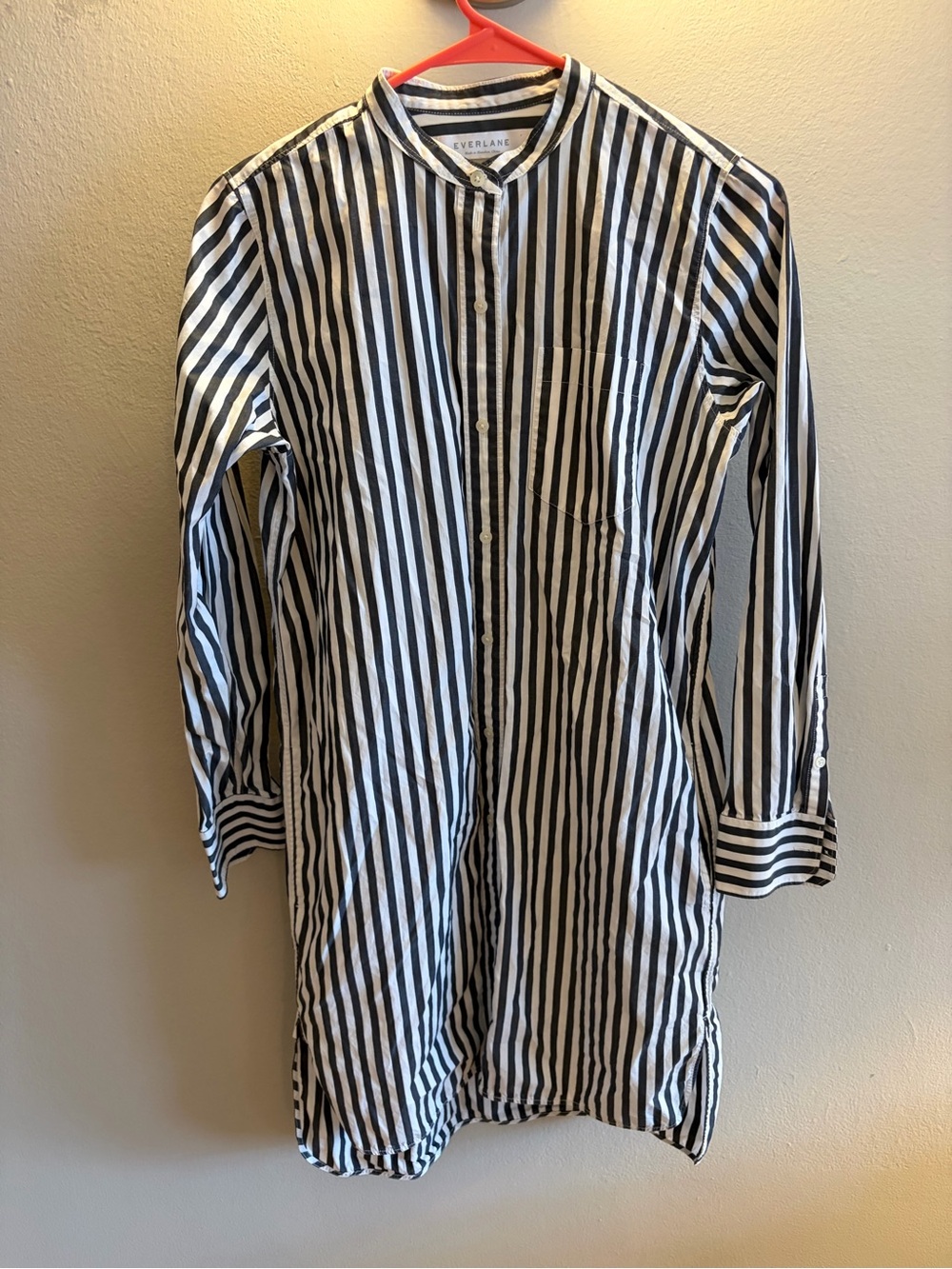 Everlane Striped Button-Down Shirt Dress – Size 4